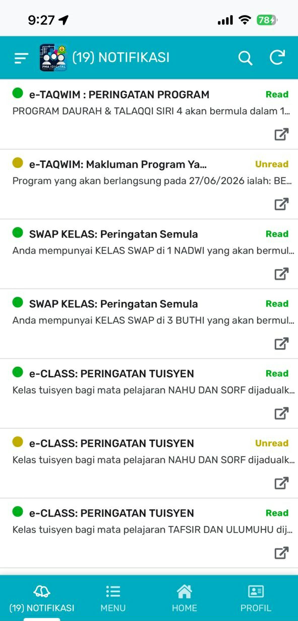 Sejarah Notifikasi